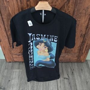 Disney Black Jasmine Graphic Tee Short Sleeve